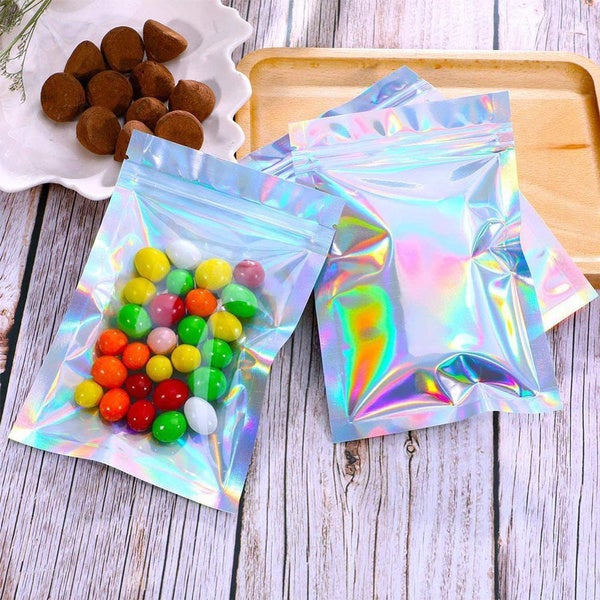 Avtoit | 100-Pack: Resealable holographic foil bags