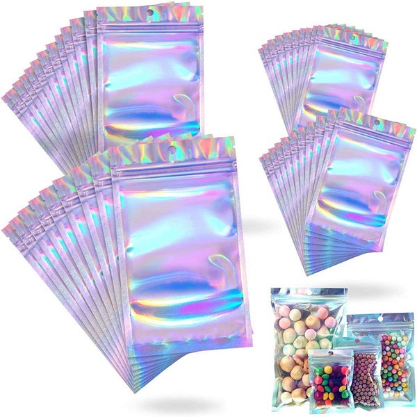 Avtoit | 100-Pack: Resealable holographic foil bags