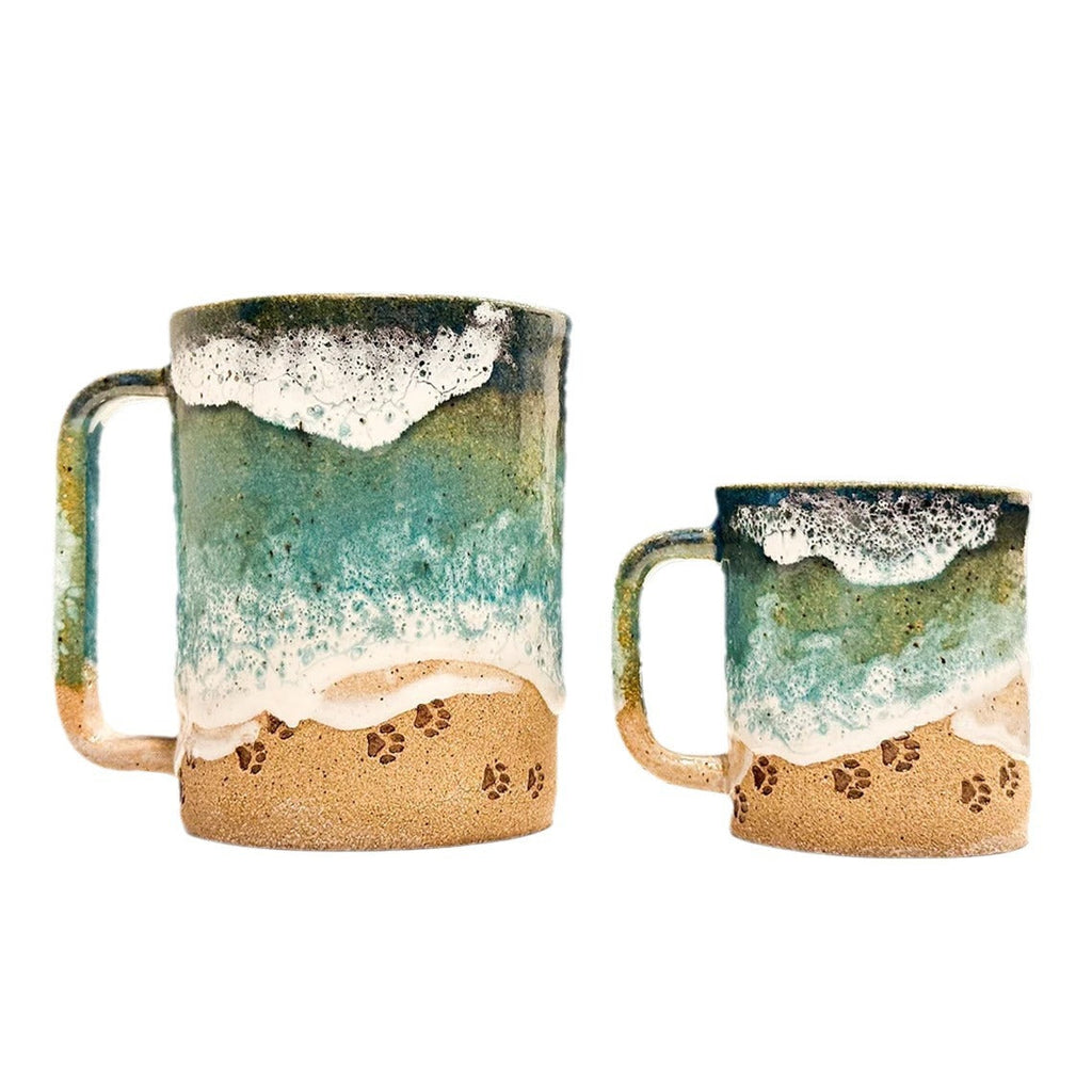 Avtoit | Paw Print Ocean Coastline Mug