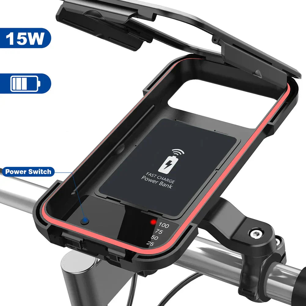 Avtoit | 15W Power Bank Waterproof Bike Handlebar Phone Mount