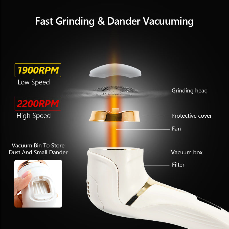 Avtoit | Electric Callus Remover Foot Corns Dead Skin Treatment Rechargeable Scraper Plumice Peel for Soft Toes