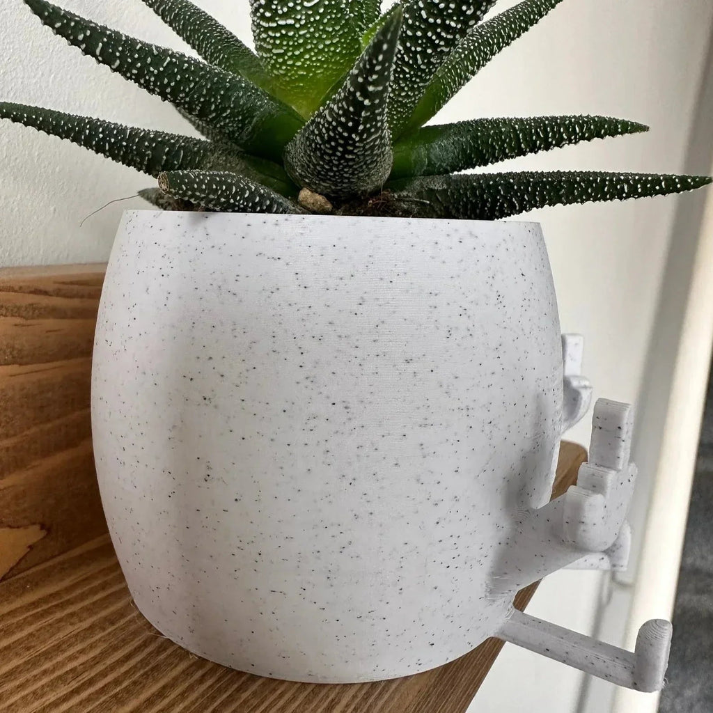 Avtoit | Smiling Plant Pot with Middle Fingers Up