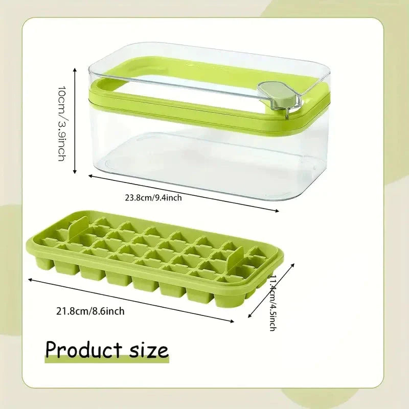 Avtoit | 101oz. Ice Cube Tray Set - 64 Piece Silicone Ice Cube Tray with Lid & Container
