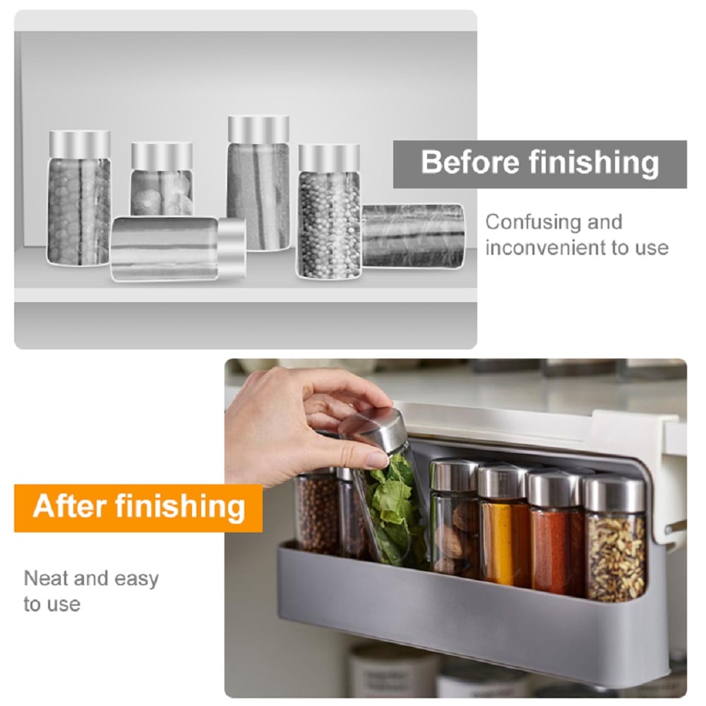 Avtoit | Kitchen Container Organizer – Hanging Spice Rack with Easy Installation