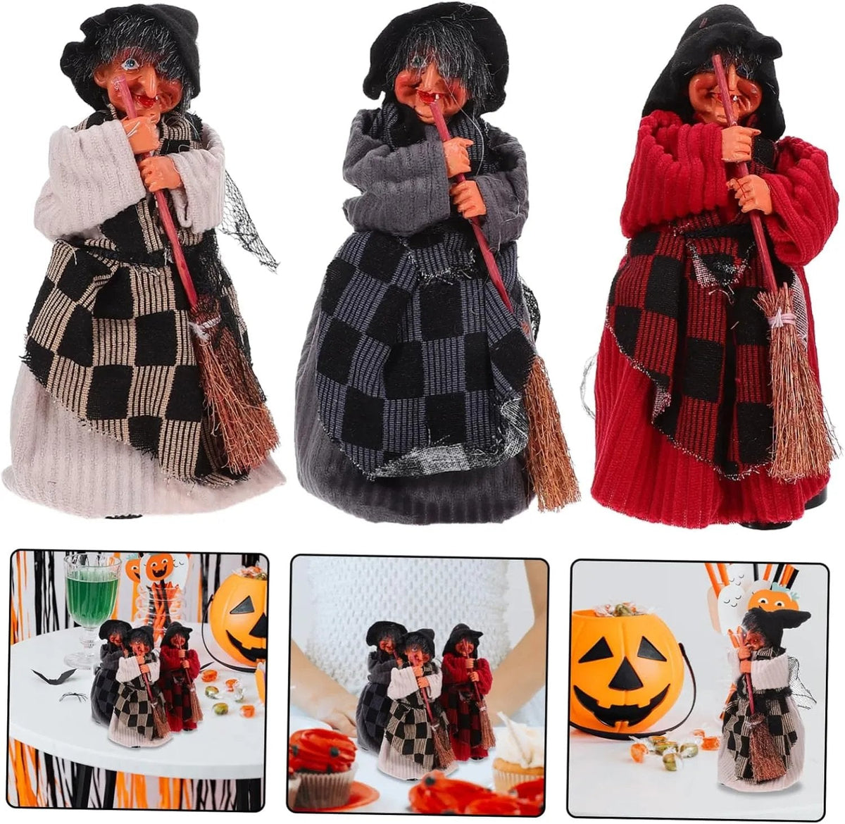 Avtoit | Halloween Witch Doll Statue Decor Desktop
