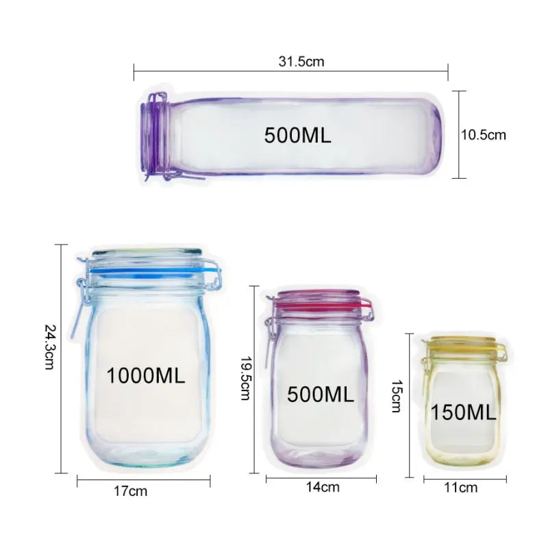 Avtoit | 10+10 | Reusable Ziplock bags in jar design