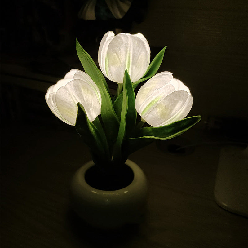 Avtoit | LED Tulip Nightstand Lamp Flower Table Lamp