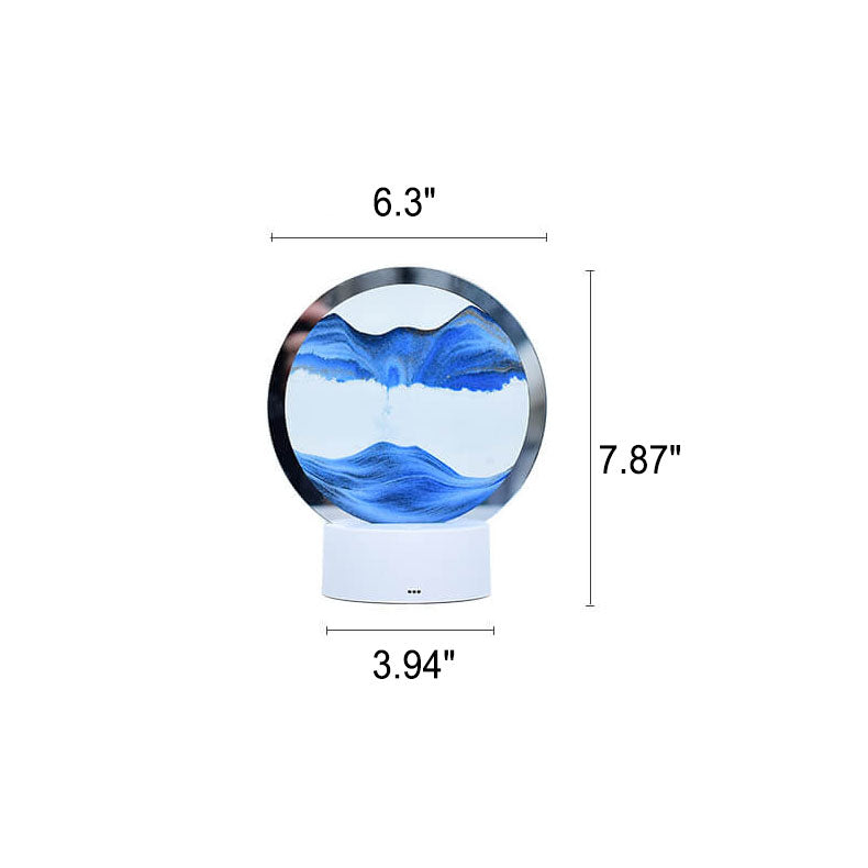 Avtoit | Creative Round Hourglass Quicksand 3D LED Night Light Table Lamp