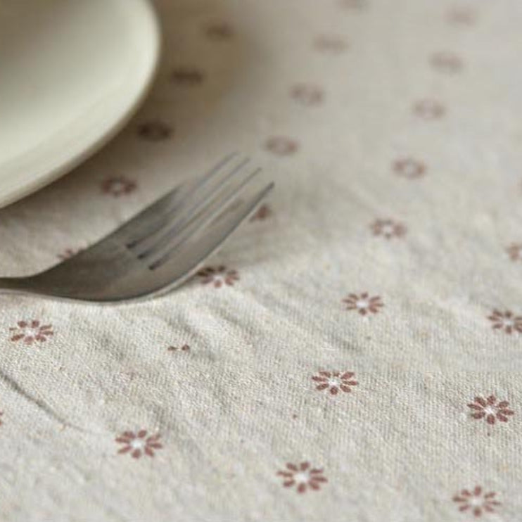 Avtoit | Daisy Print Cotton Linen Tablecloth