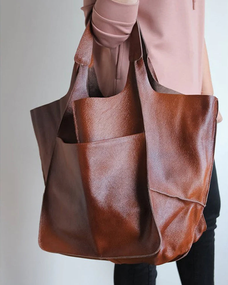Avtoit | Chic & Sustainable Leather Bag with Large Capacity - Elegant, Versatile Women's Handbag