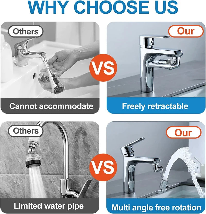 Avtoit | Universal 1080° Swiveling Robot Arm Swivel Extension Faucet Aerator