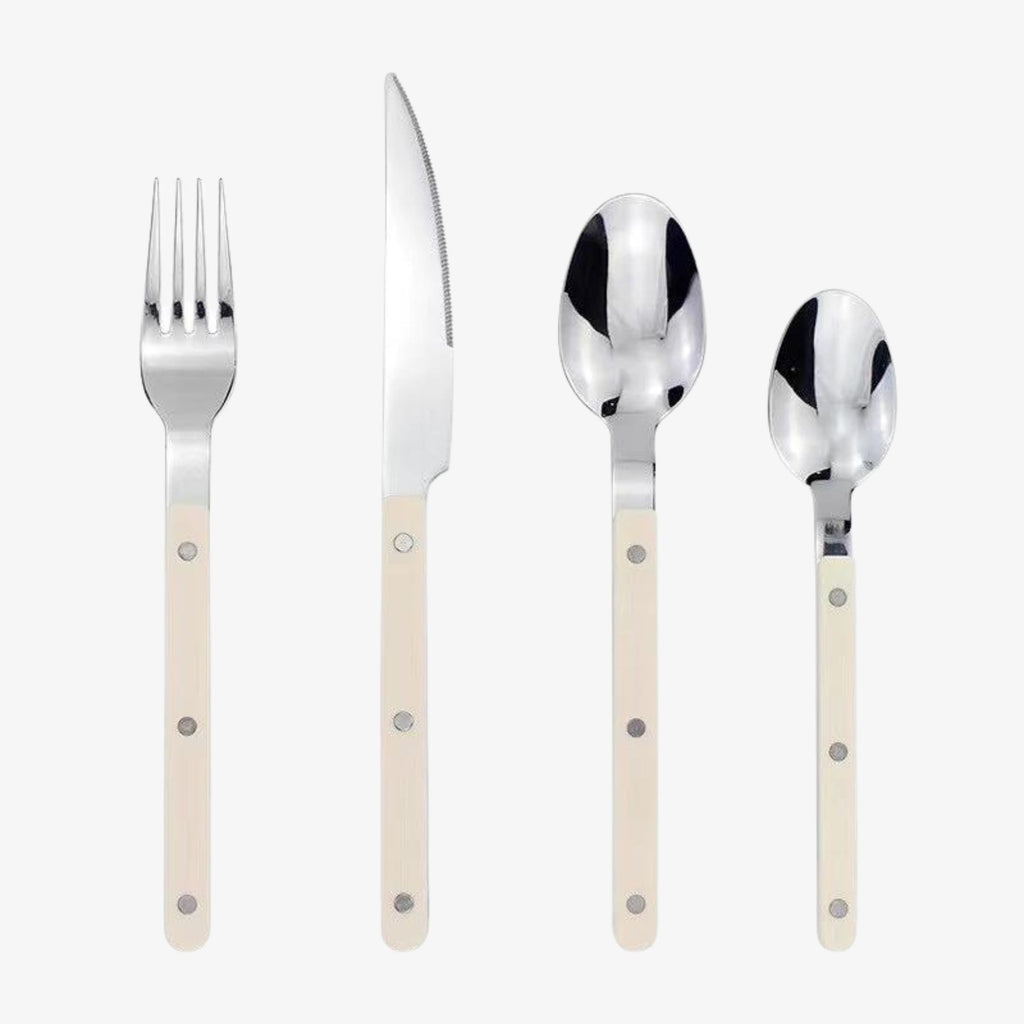 Avtoit | 24-Piece Cutlery Set – Engraved Stainless Steel Flatware for 6 People