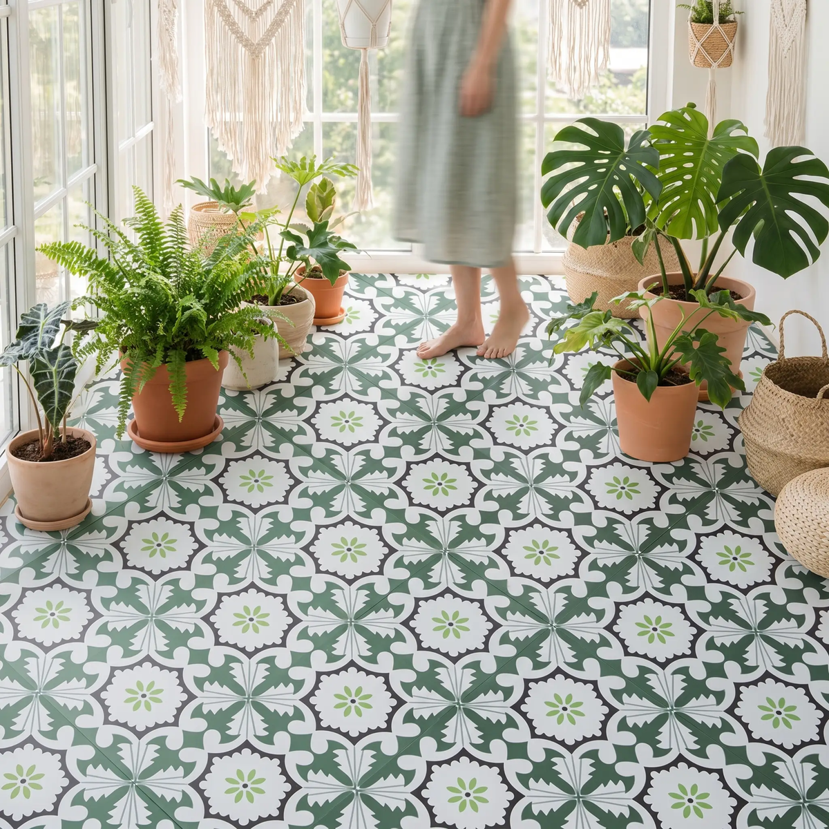 Avtoit | Peel and Stick PVC Flooring Matt Vinyl Flooring with Stone Look