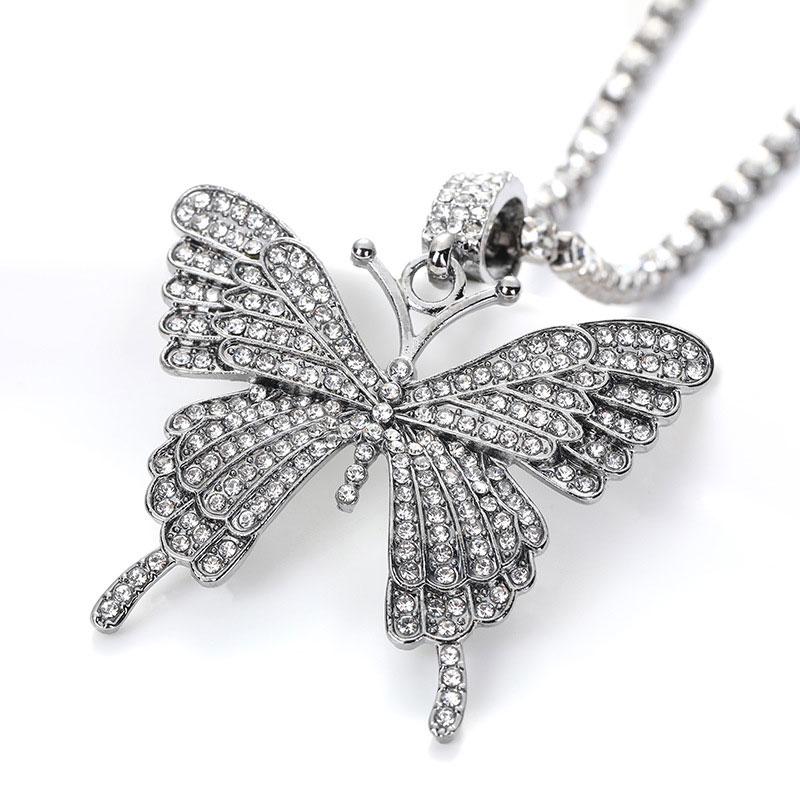 Avtoit | Crystal Pave Butterfly Pendant Necklace