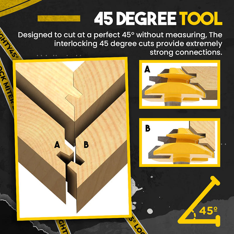 Avtoit | Router Bit 45-Degree Glue Joint Lock Miter