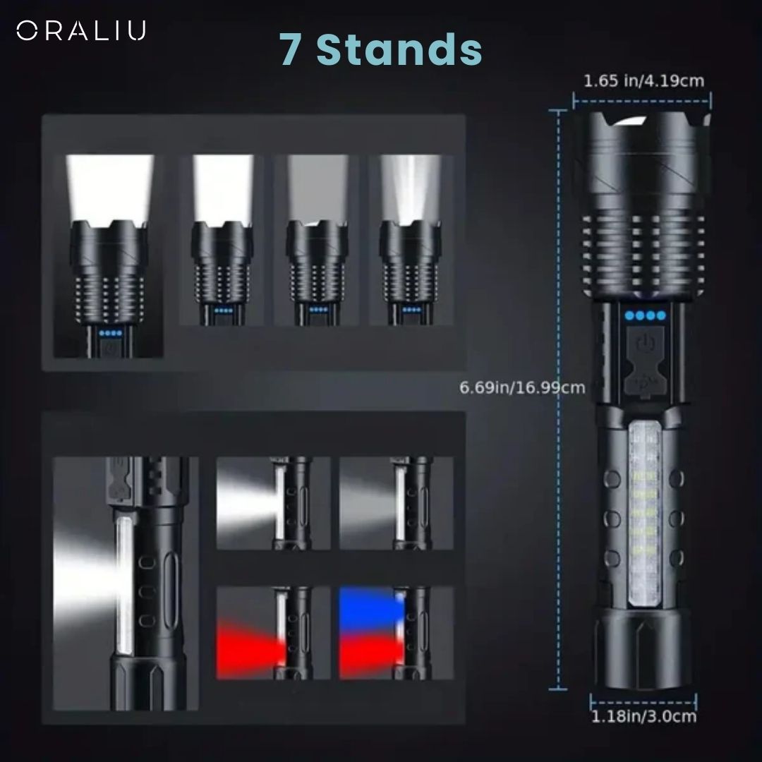 Avtoit | Zoomable LED Flashlight – 3KM Range, Ultra Bright & Durable