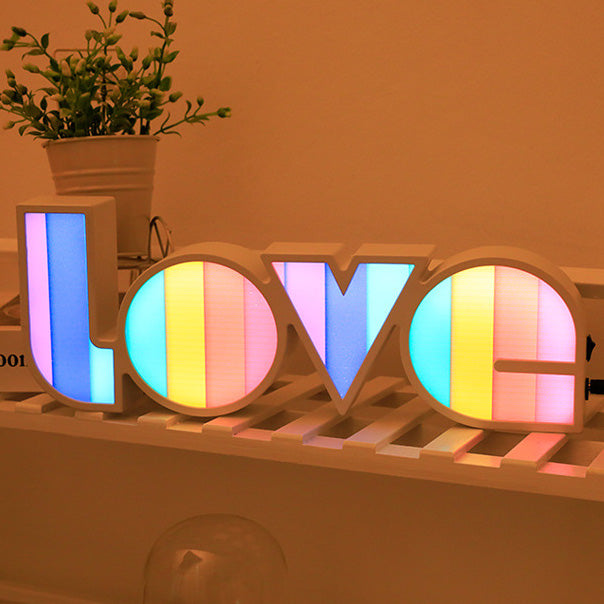 Avtoit | Modern Art Deco waterproof PS LOVE letters LED table lamp for the bedroom