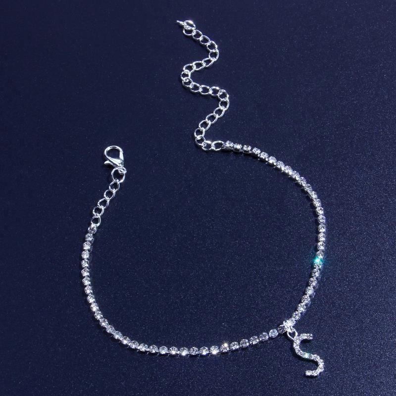 Avtoit | Rhinestone Letter Anklet