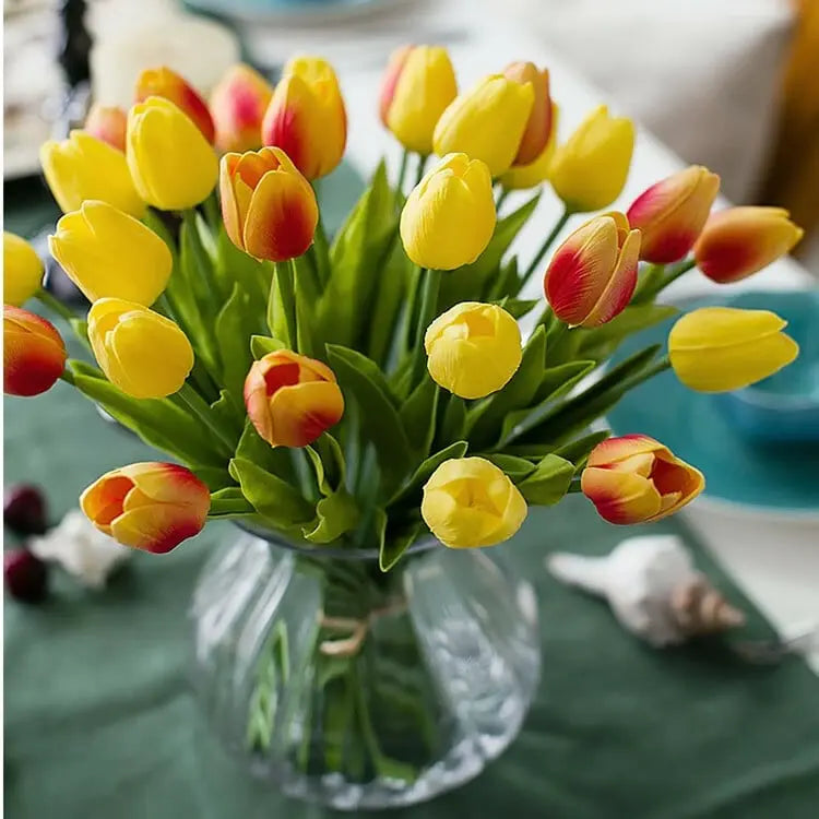 Avtoit | 10-piece set artificial tulips made of latex – stylish and durable decorative flowers