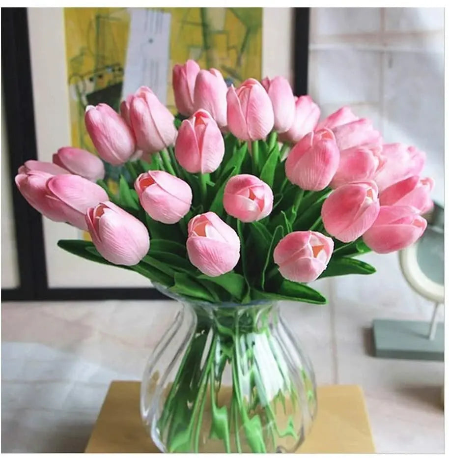 Avtoit | 10-piece set artificial tulips made of latex – stylish and durable decorative flowers