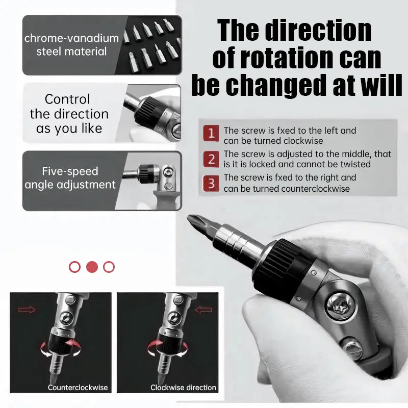 Avtoit | 11-in-1 Ratchet Screwdriver for Hard-to-Reach Places
