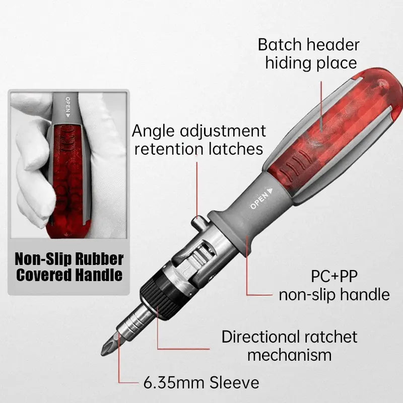 Avtoit | 11-in-1 Ratchet Screwdriver for Hard-to-Reach Places
