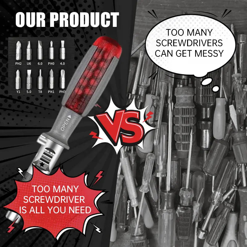 Avtoit | 11-in-1 Ratchet Screwdriver for Hard-to-Reach Places