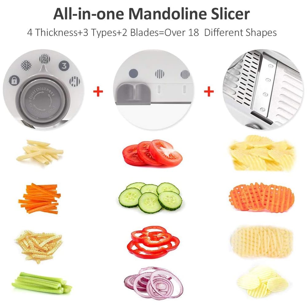 Avtoit | Professional Mandoline Vegetable Slicer – Adjustable 304 Stainless Steel Blades for Precision Cutting