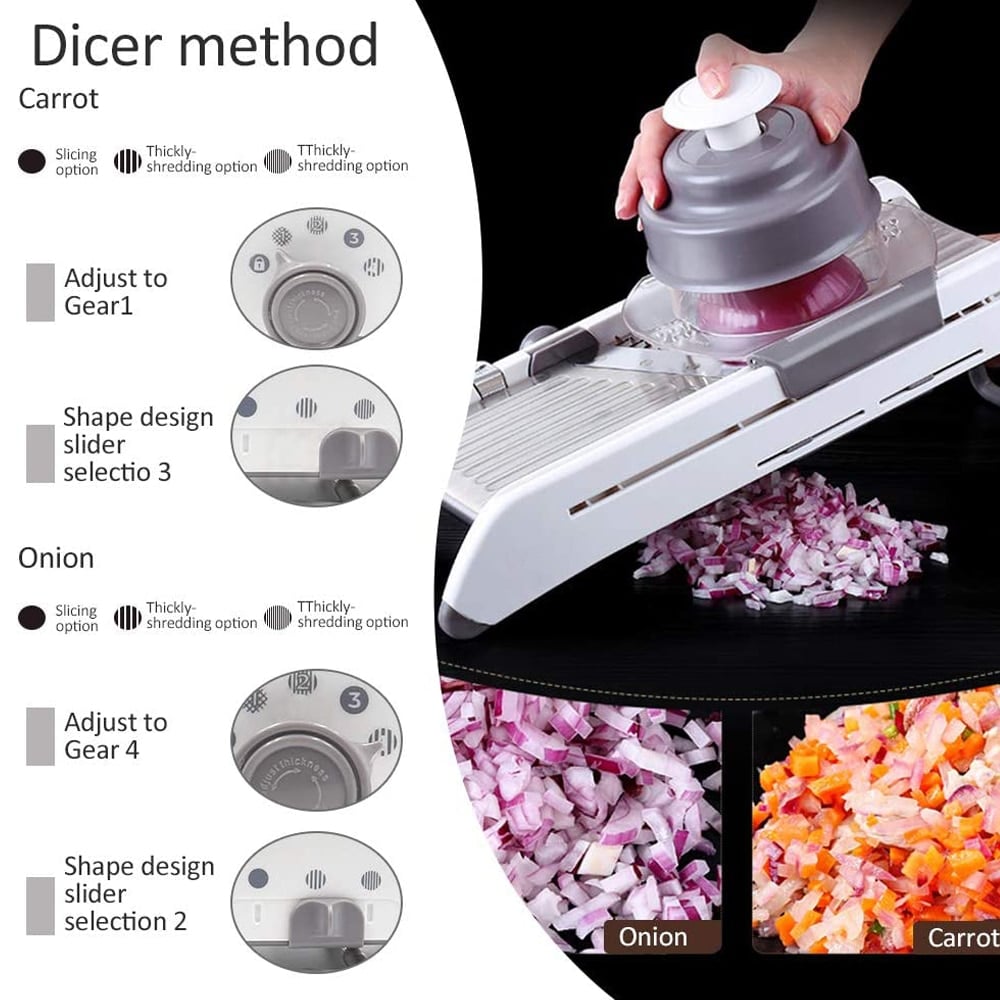 Avtoit | Professional Mandoline Vegetable Slicer – Adjustable 304 Stainless Steel Blades for Precision Cutting