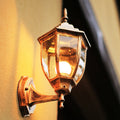 Avtoit | One-Pear-Wall-Light with Lantern Shade made of Clear Glass Industrial Outdoor Wall Light Lighting System