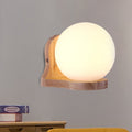 Avtoit | Balcony Study Room Ball Wall Painting Lighting Milk Glass 1 Light Simple Style White Wall Lamp