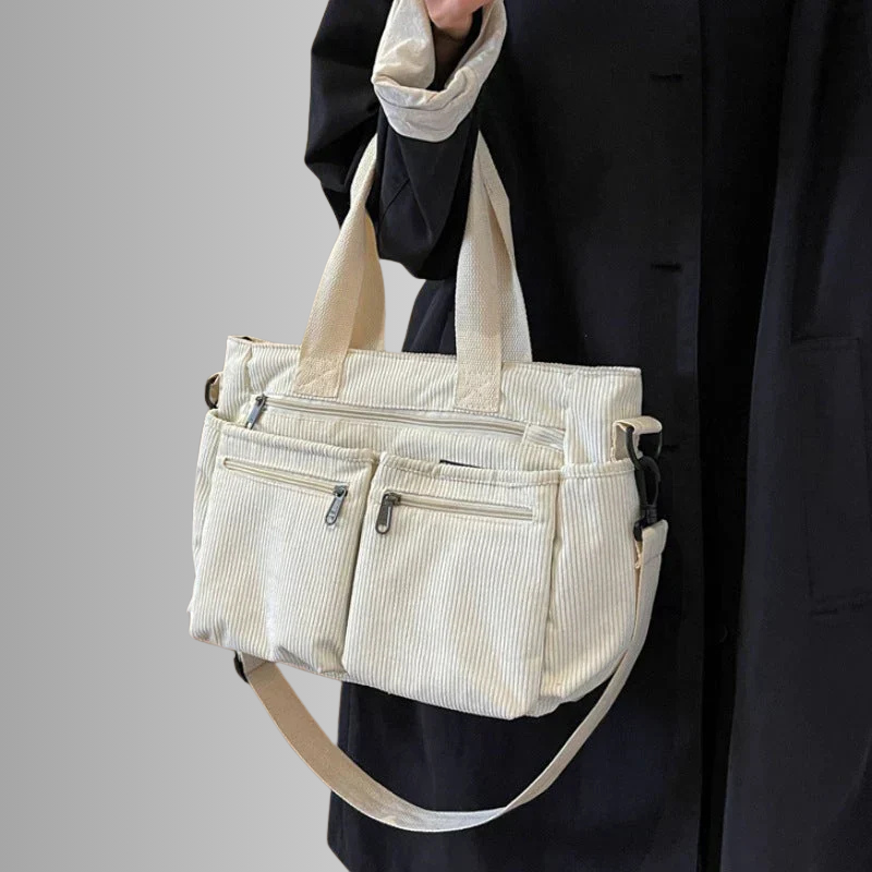 Avtoit | Urban Cord Tote Stylish Corduroy Shoulder Bag – Spacious, Lightweight & Functional Everyday Tote