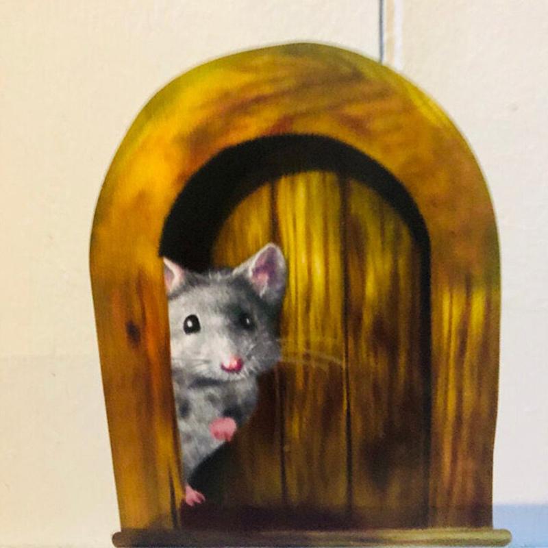 Avtoit | Realistic 3D Mouse Hole Wall Sticker