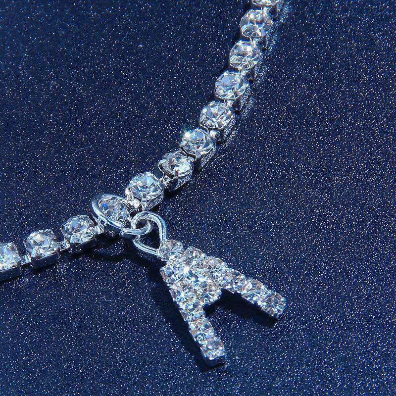Avtoit | Rhinestone Letter Anklet