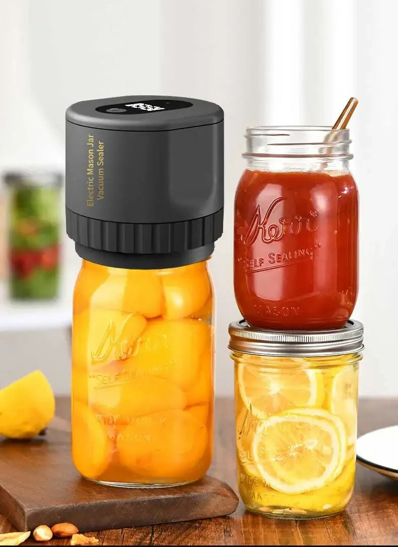 Avtoit | Cordless Mason Jar Vacuum Sealer Kit – Wide Mouth Food Preservation System with Airtight Electric Seal