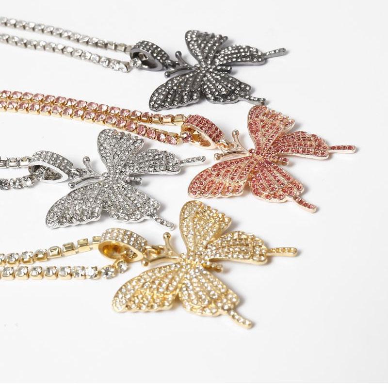 Avtoit | Crystal Pave Butterfly Pendant Necklace