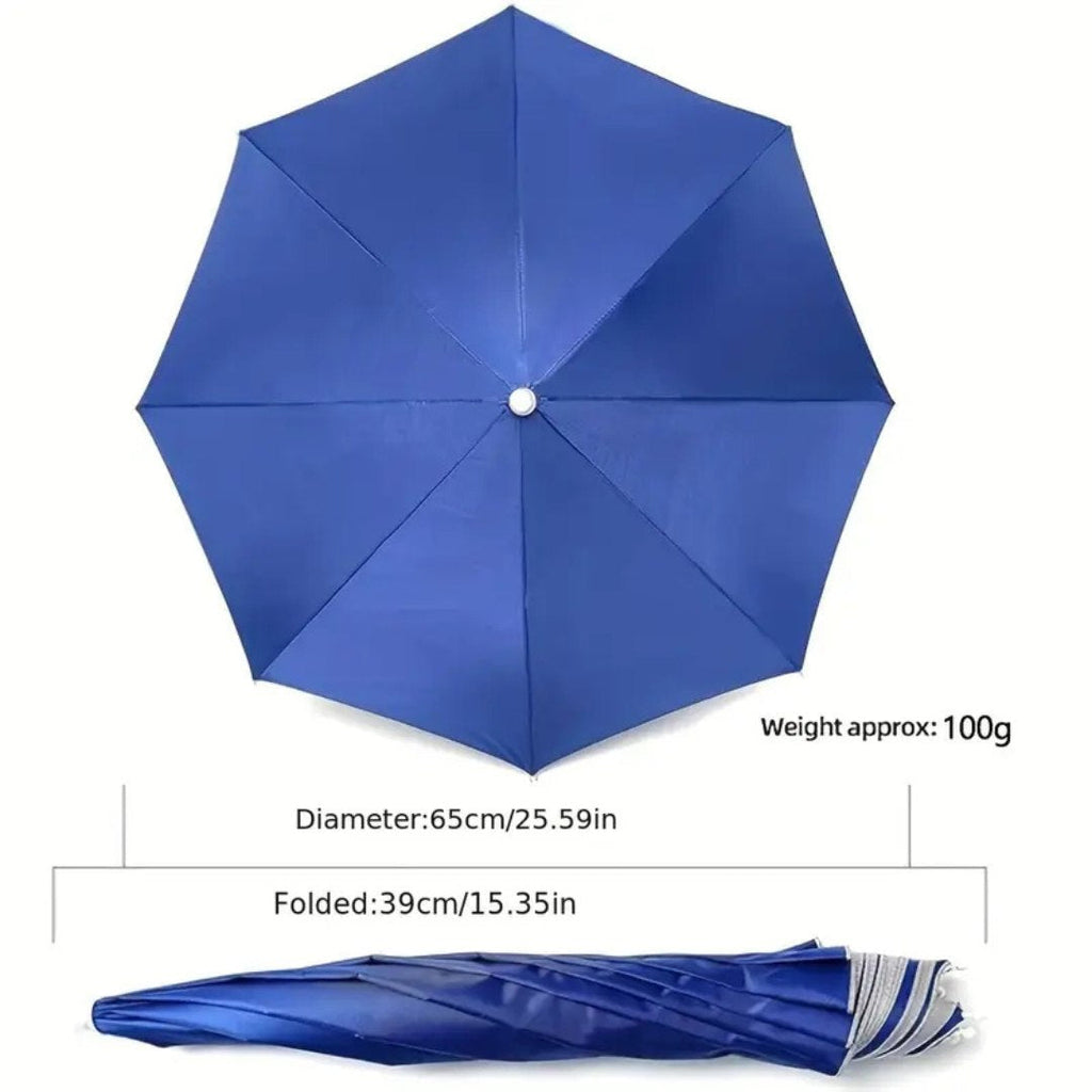 UV-Blocking Umbrella Hat with Wide Canopy and Foldable Design