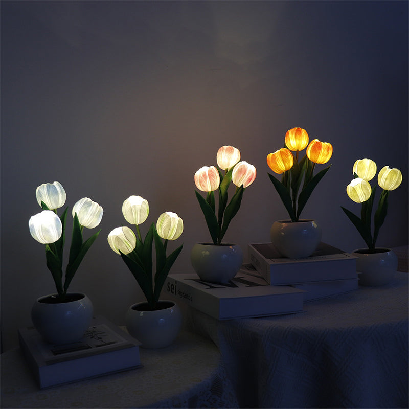 Avtoit | LED Tulip Nightstand Lamp Flower Table Lamp
