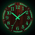 Avtoit | Glowtic Illuminating Wall Clock | Wood Design | Silent | Night Light | Nordic Style | Gift Idea