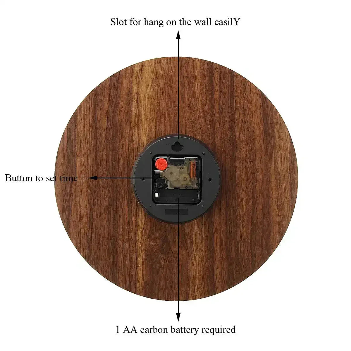 Avtoit | Glowtic Illuminating Wall Clock | Wood Design | Silent | Night Light | Nordic Style | Gift Idea