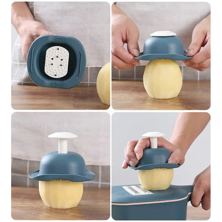 Avtoit | Multifunctional Vegetable Slicer With Catchment Container – Practical Kitchen Helper For Easy Cutting, Grating & Slicing