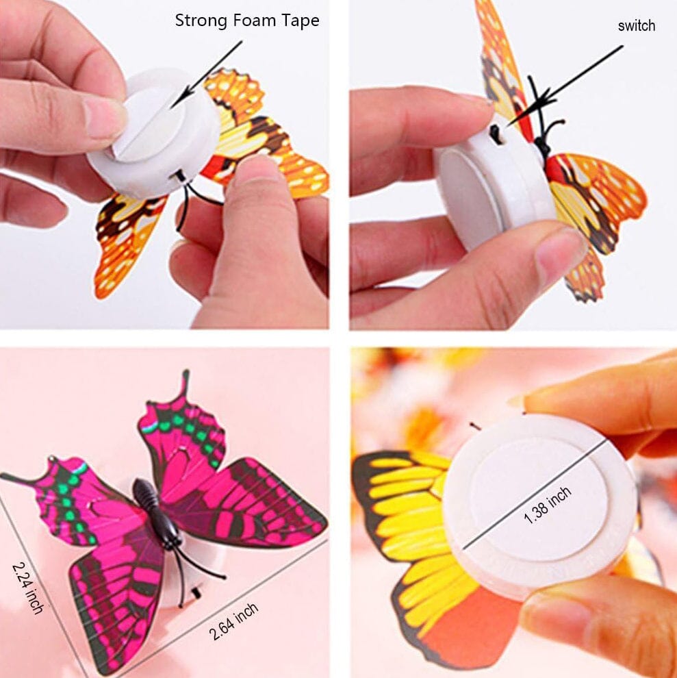 Avtoit | 12-Pack: LED Butterfly Decoration Night Light