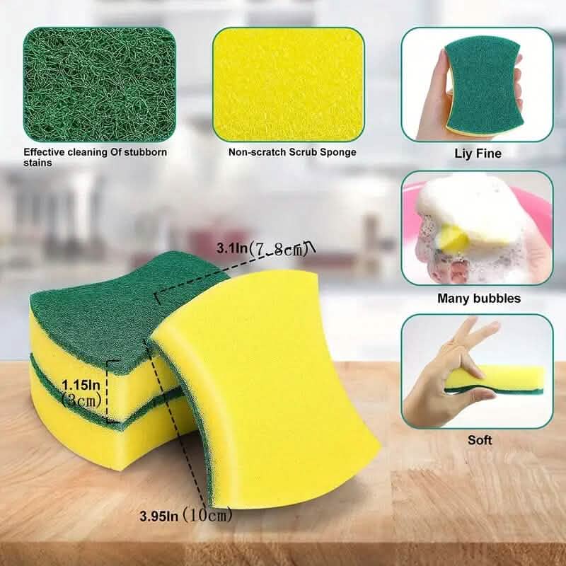 Avtoit | 12-piece: Ultra-fine microfiber kitchen cleaning sponge