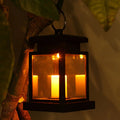 Avtoit | Solar Lantern with LED Candle – Hanging Lamp for Garden & Terrace, Decorative Light for Outdoor