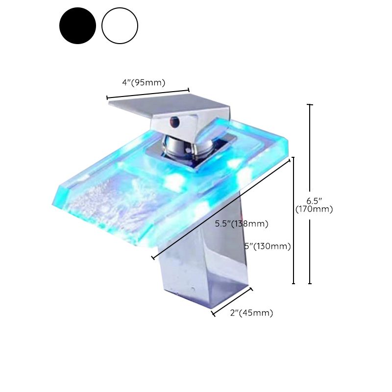 Avtoit | Single-Handle Basin Faucet 1-Hole Widely Used Bathroom Sink Faucet with LED Lighting