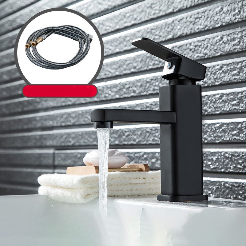 Avtoit | Cubic Basin Faucet Simple Low Arc Bathroom Faucet with 1 Hole