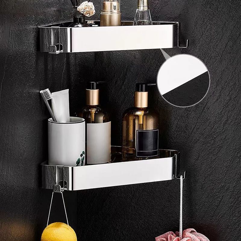 Avtoit | 2-piece stainless steel bathroom accessory set 30 cm W triangular bathroom shelf