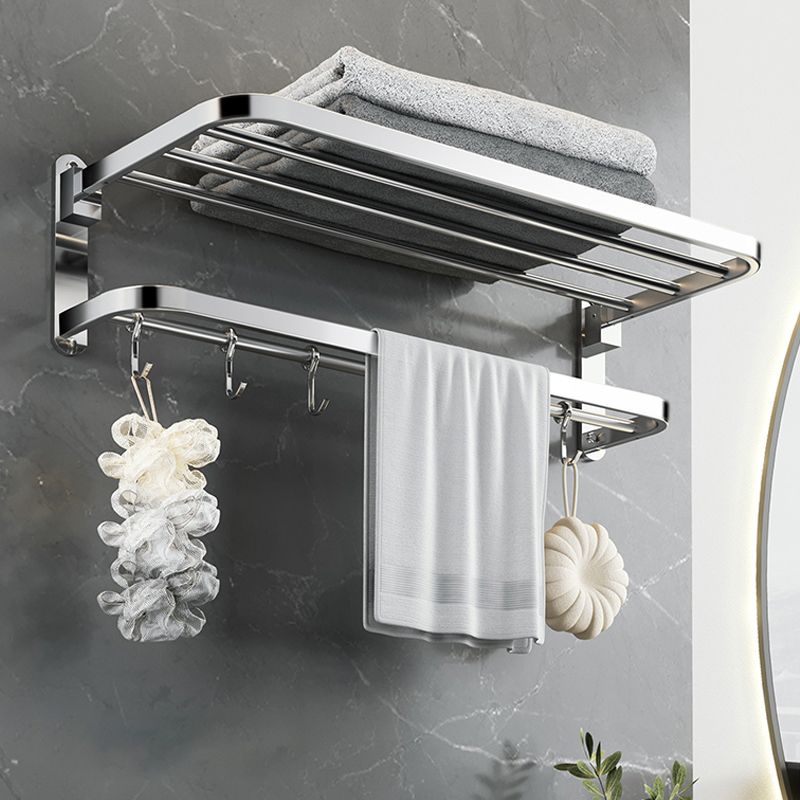 Avtoit | Polished Chrome Modern Bathroom Accessory Set in Stainless Steel with Bath Shelf/Towel Bar
