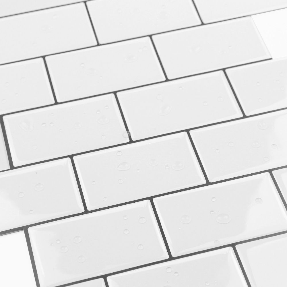 Avtoit | 12"x 12" Resin Mosaic Tiles Square Self-Adhesive Tiles for Backsplash & Wall Tile