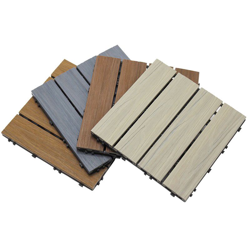 Avtoit | 12" X 12" 4-Slat Square PVC Floor Tiles With Interlocking Installation Floor Plates Tiles